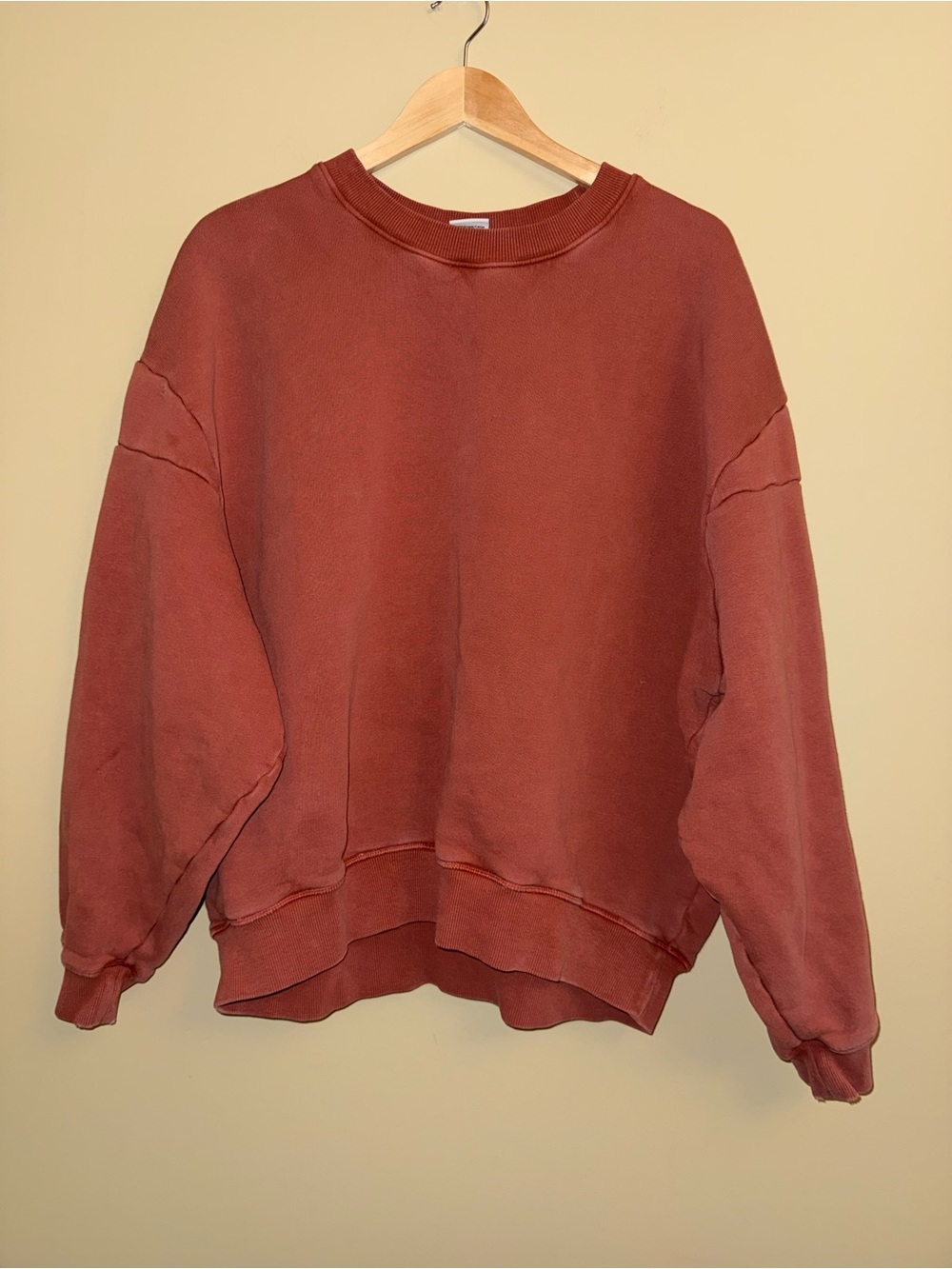 Outdoor Voices Burnt Orange Crew Neck Sweatshirt XXL Oversized Comfy Casual Soft